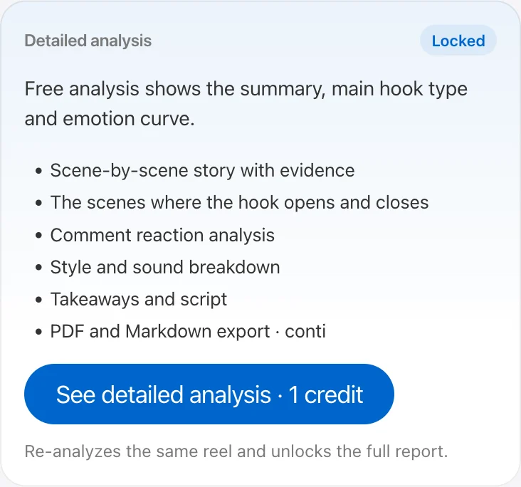Locked card in a free analysis — See detailed analysis