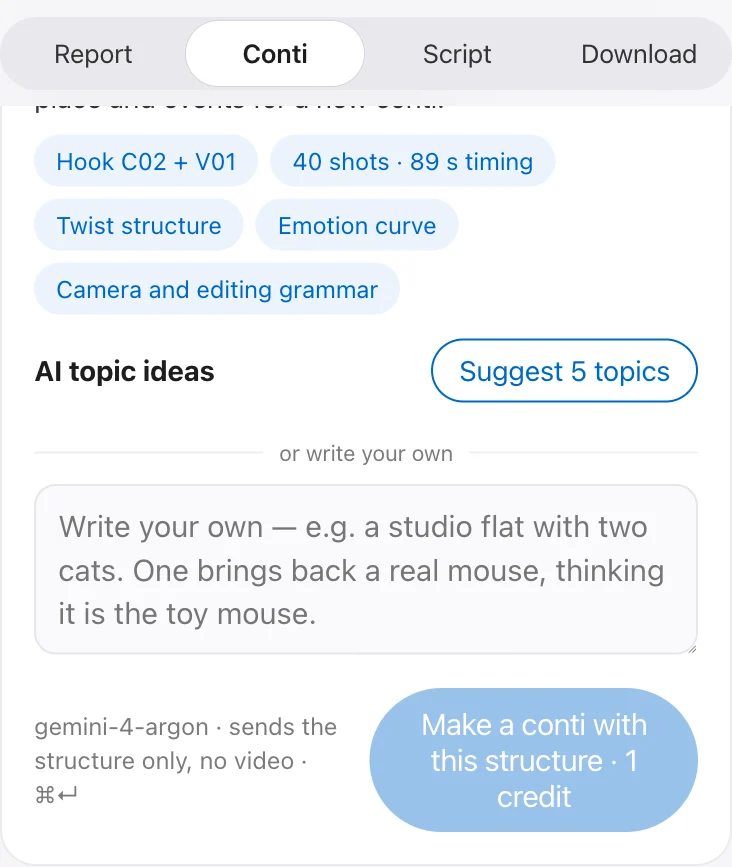 Make it with a new subject — skeleton summary and topic ideas